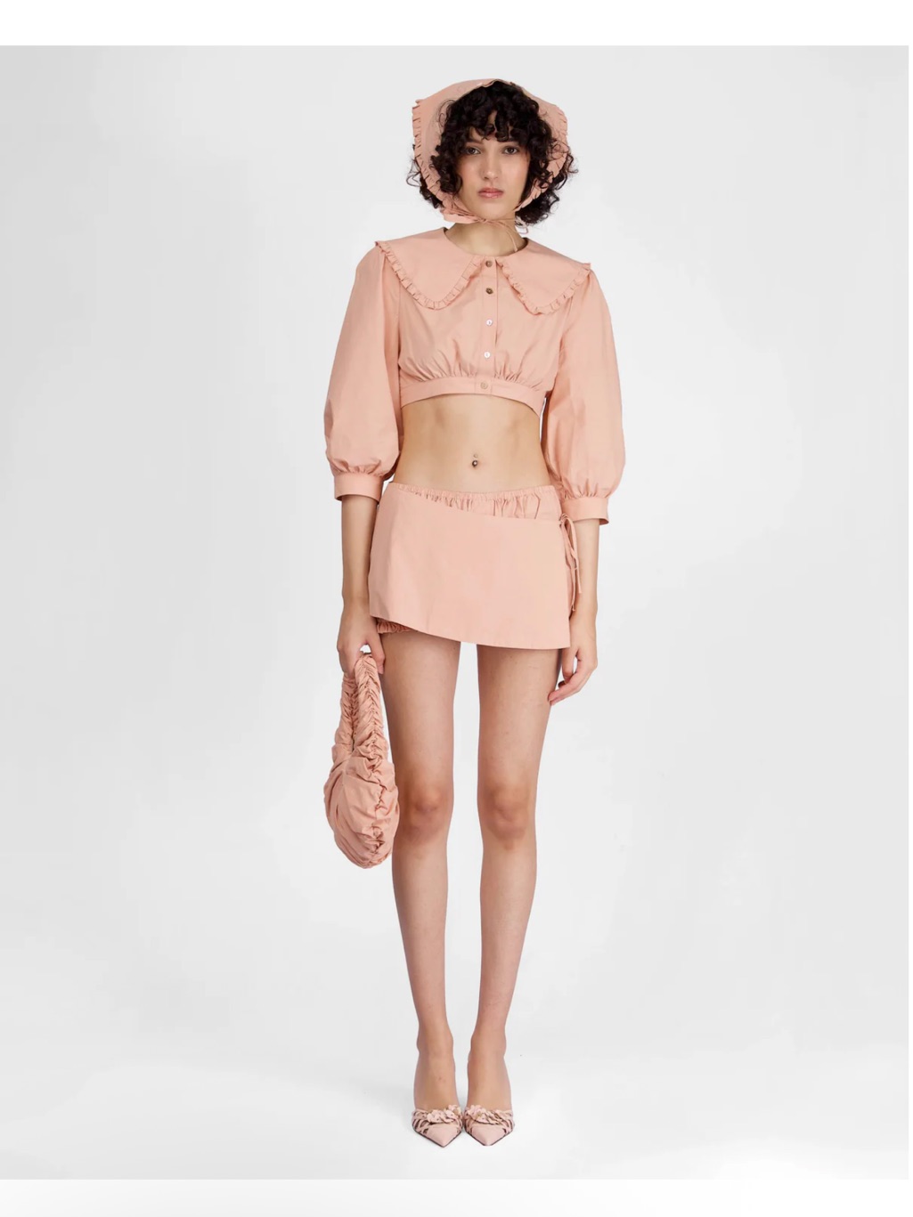 Wrap Bloomer Shorts In Peach — image 4 of 5